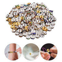 Boomss【New】 200pcs handcraft beads diy ใช้ spacer แก้วรอบเครื่องประดับลูกปัดหลวม