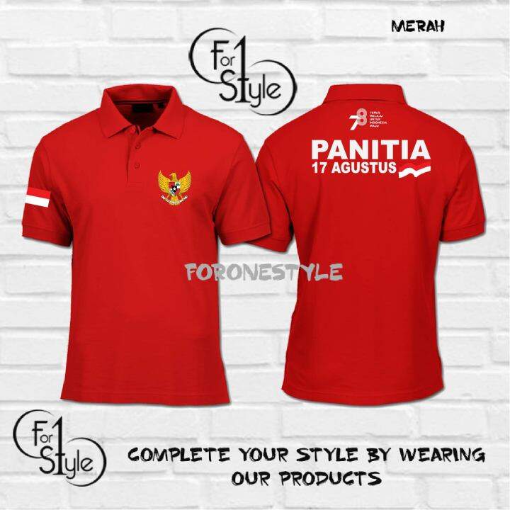 TYPE 19 - panitia 17 agustus logo 78th - POLO KAOS KERAH POLOSHIRT ...