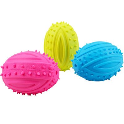 Pet Small Dog Treats Rugby Puppy Interactive Toy Ball Cat Toy for Large Dog Chew Hedgehog Toy Tooth Cleaning Bite Ball Toys