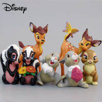 7pcsset Cartoon Bambi Deer Toys Pvc Action Figures Rabbit Figurine Squirrel Model Anime Dolls Christmas Gifts For Kids