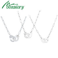 Moonmory S925 Sterling Silver Handcuff Pendant &amp; Necklace For Women Silver Chain Handcuff Necklace White Menottes Wholesale