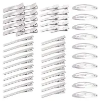 5 Styles Hair Clip for Jewelry Making Single Prong Alligator Hairpin with Teeth Blank Setting Base for DIY Hair Clips