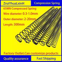 65MN Strong Compression Spring Steel Mechanical Cylindrical Spiral Coil Rotor Return Force Diameter 0.3-1.0mm Length 300mm Food Storage  Dispensers