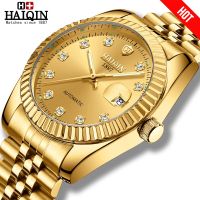 ZZOOI Haiqin Men Watch Automatic Mechanical mens watches top brand Luxury Watch Men gold Business wristwatch Sports  Relogio Masculino