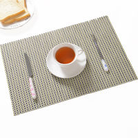 Placemats แผ่นฉนวนพีวีซี,แผ่นรองโต๊ะอาหารที่รองแก้วกันลื่นสี่เหลี่ยมเสื่อตกแต่งบ้าน