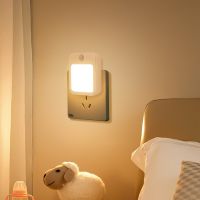 【CC】 Sensor Night Lights Plug Dimmable Cabinet Baby  Bedside Bedroom Corridor Lamp Lighting