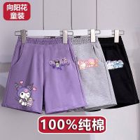 Clow M Girls Cotton Shorts Summer Thin Cropped Pants 2023 New Childrens Casual Pants Summer Wear Little Girl r5CM