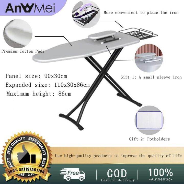 （Hot sale）Ironing board Newly upgraded 6 gear adjustable standing ...