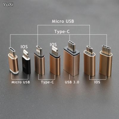 YUzi อะแดปเตอร์แปลงไมโคร USB เป็นอแดปเตอร์สำหรับ iPhone X 8 7 6 Plus Type C/ios 1ชิ้น Samsung S8 Xiaomi