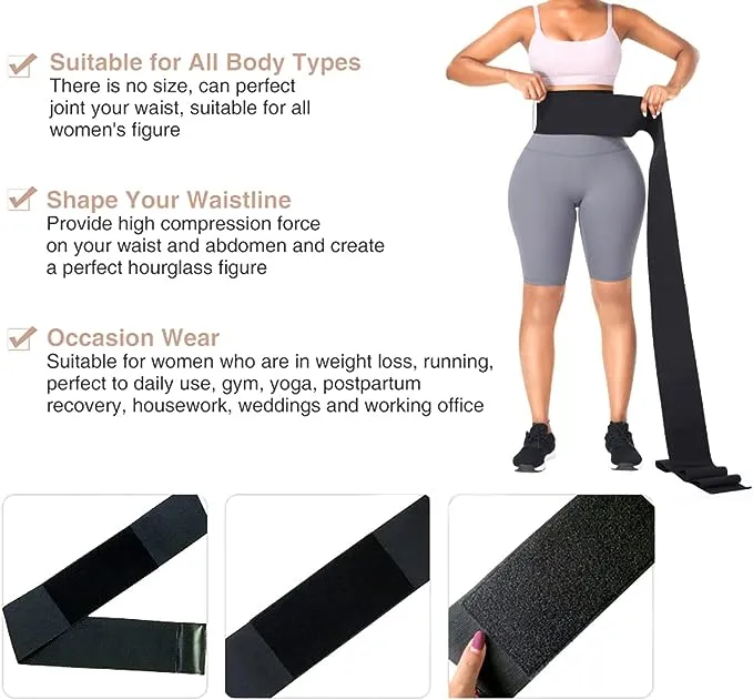 Waist Trainer Wrap for Women Tummy Control Waist Shaper with Loop