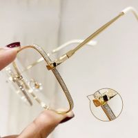 【cw】 Glitter Frame Glasses Anti-blue Light Metal Frame  Eye Protection Blue Glasses Clear Glasses Computer Glasses Fake Glasses