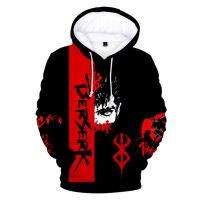 Berserk Guts On Behance Hoodie for Men Clothing Sweatshirts 3D Horror Printing Goth Hoodies for Women Essentials ropa Streetwear