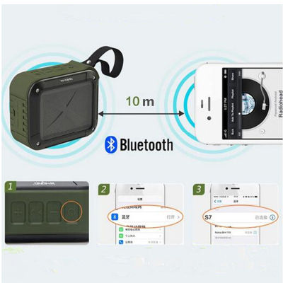 W-King Portable Bluetooth Wireless Speaker S7 Waterproof IPX6 Music Subwoofe Radio Box Anti-Drop Outdoor TF Card Loudspeakers
