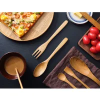 [COD] Wusang Japanese-style wooden knife fork and spoon 7-piece set treasure series tableware Western-style