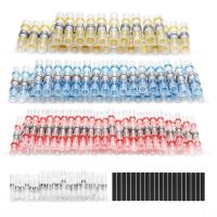 30PCS Solder Seal Wire Connectors Heat Shrink Tube Fast Butt Connectors Waterproof Insulated Electrical Wire Terminals