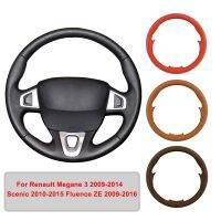 【YF】 Hand-stitched Artificial Leather Car Steering Wheel Cover For Renault Megane 3 Scenic Fluence ZE Original Braid