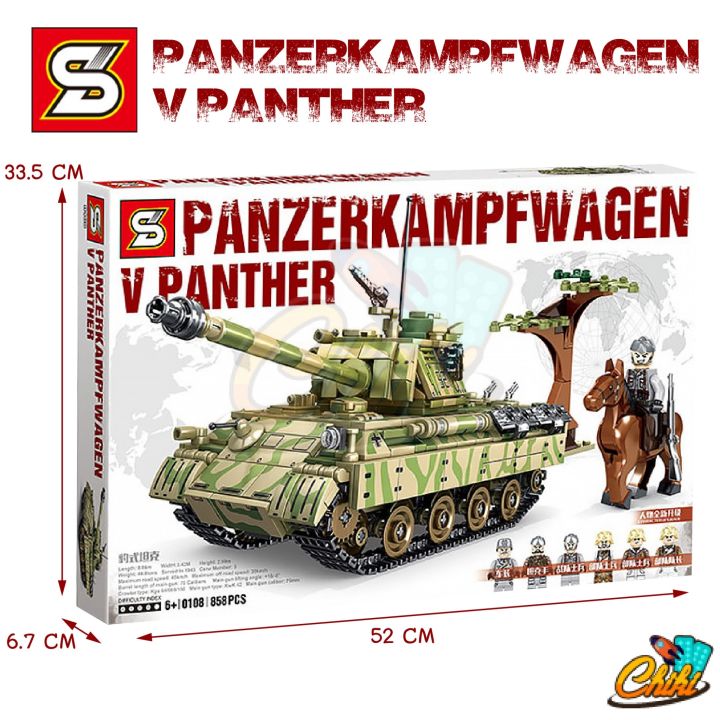 ตัวต่อ-รถถัง-panzerkampfwagen-v-panther-sy0108-จำนวน-858-ชิ้น