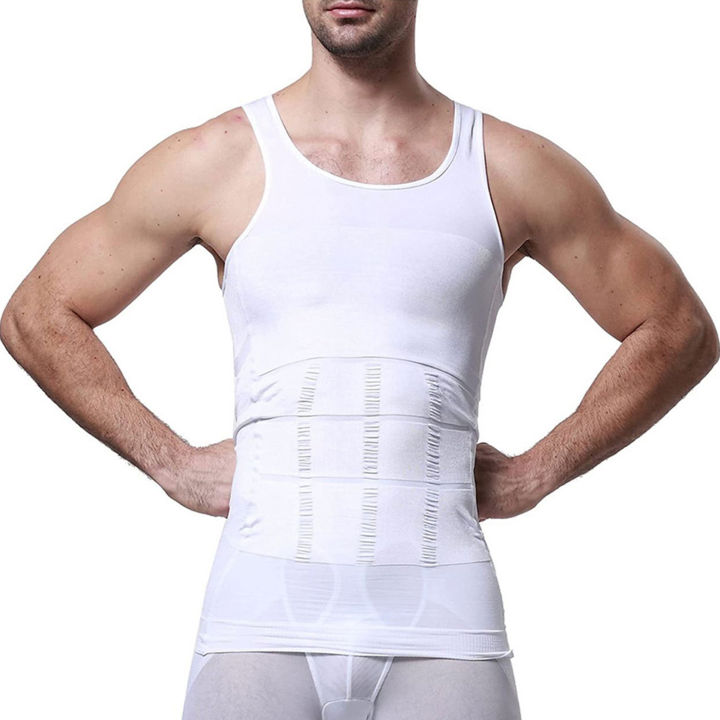 Shemi Men Shapewear Vest Compression Slimming Tummy Control