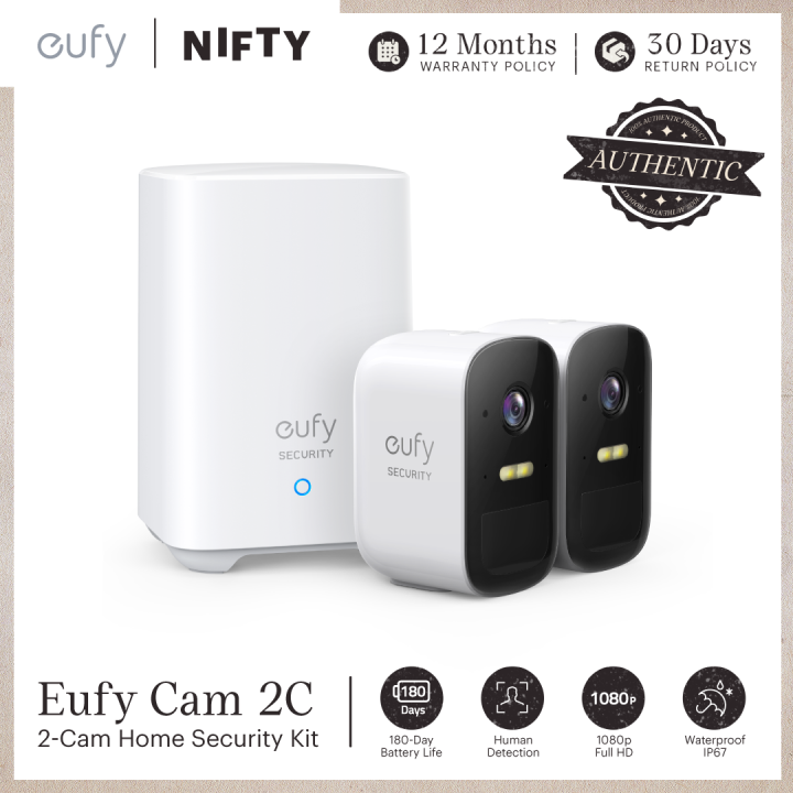 eufy by Anker, eufyCam 2C 2Cam Kit, Security Camera Outdoor, Wireless