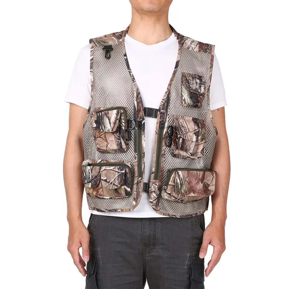 Jarusite Fishing Photography Vest Summer Multi Pockets Mesh Jackets Quick Dry Waistcoat Other L