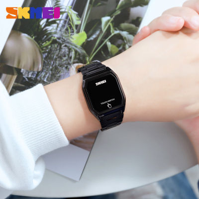 HotSKMEI 1679 Touch Digital Women S Watch LED Display Time Clock Luxury Steel Waterproof Electronic Women Wristwatches Reloj Hombre