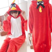 ผู้ใหญ่สัตว์ Onesie นกสีแดงชุดนอนผู้หญิงเครื่องแต่งกายเด็กคอสเพลย์