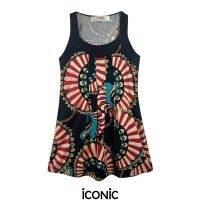 iCONiC EMBROIDERY VIN TOP #9098 มีตำหนิลายพิมพ์ เสื้อผญ ตัวยาว ผ้าฝ้าย พิมพ์ลาย อก32" ยาว31" เสื้อแฟชั่น เสื้อแฟชั่นผญ เสื้อออกงาน เสื้อทำงาน เสื้อไฮโซ