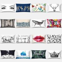 【hot】▥✓  Cartoon Landscape Personality Rectangular Pillowcase Decoration Car Sofa Accessories 30cmx50cm