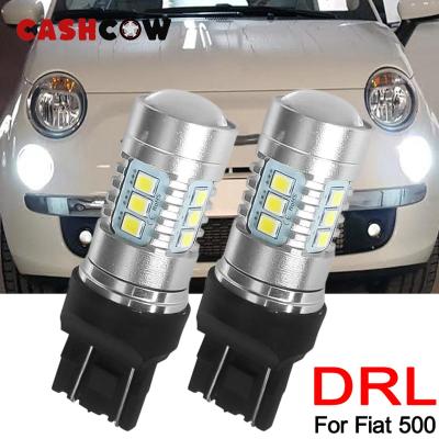 【CW】CASHCOW For Fiat 500 Daytime Running Light Lamp Bulbs DRL White T20 7443 580 W21/5W Car Led Lights 3030 SMD LED Super Bright