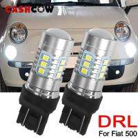 CASHCOW สำหรับ Fiat 500กลางวันวิ่งไฟโคมไฟหลอดไฟ DRL สีขาว T20 7443 580 W215วัตต์รถยนต์ Led ไฟ3030 SMD LED Super Bright