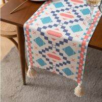 Moroccan Geometric Striped Bohemian National Wind Table Runner Bed Mat TV Cabinet Cloth Long Doily Dining Table Decor