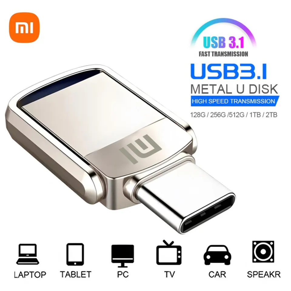 Car U Disk Type-C 64GB Mini Short Flash Drive Pendrive w/ USB to