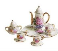 [COD] [Tea Sets Varieties] Dollhouse Accessories Afternoon Teacup Scenery
