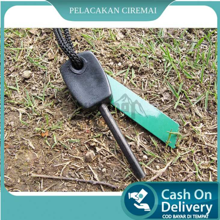 Pemantik Api Magnesium Flint Stone Fire Starter Outdoor Survival Kit