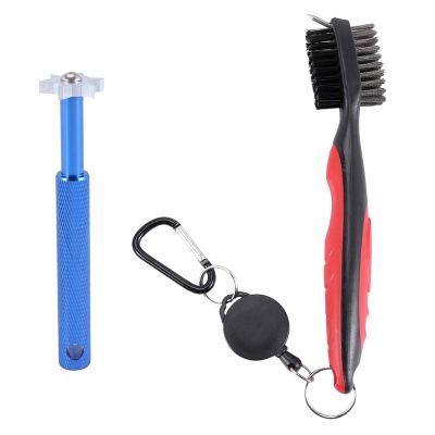 Golf Groove Sharpener Tool Golf Club Groove Sharpener and Retractable Golf Club Brush for Golfers Practical and Clean Kits for All Golf Irons