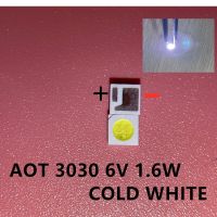 50pcs-100pcs-200PCS For LED LCD Backlight TV LED Backlight 1.6W 6V 3030 125LM Cool white AOT 3030M-W3TB LCD Backlight for TV Electrical Circuitry Part