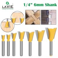 【CW】 LAVIE 1pcs 6mm 1/4 Shank Dovetail Joint Router Bit Set 14 Woodworking Engraving Milling Cutter for Wood