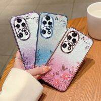 เคสป้องกันรวมทุกอย่างสวนลับด้วยไฟฟ้าผงชิมเมอร์เคสโทรศัพท์ P50สำหรับ Huawei