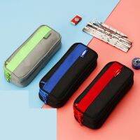 KAKA เด็กน่ารักของขวัญเด็ก Dompet Travel Twill กระเป๋าเครื่องสำอางกล่องอุปกรณ์ในโรงเรียนผ้าใบความจุขนาดใหญ่ปากกากล่องใส่เครื่องเขียนกล่องดินสอกระเป๋าดินสอ