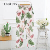 Spring 8 Colors Print Long Sleep Bottoms Women Gauze Cotton Thin Leisure Sleep Pants Comfort Loose Underwear Home Lounge Female