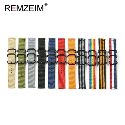 Gelang jam tangan Universal Pria Wanita gelang kanvas tenun nilon untuk olahraga pelepasan cepat 18mm 20mm 22mm