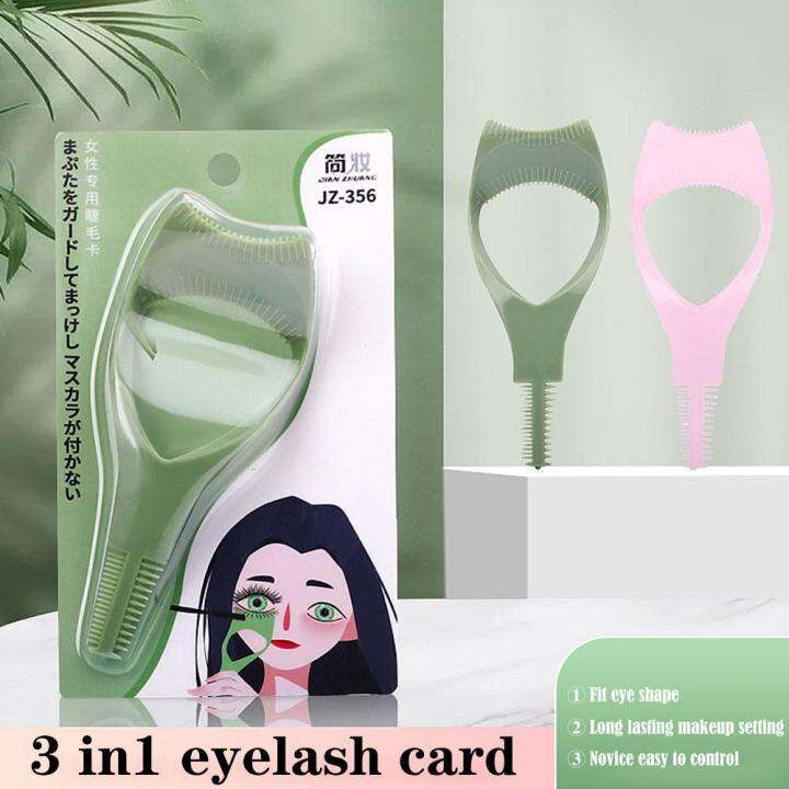 3 In 1 Eyelash Card Mascara Eyeliner Card Plastic Eyelash Eyeliner Aid