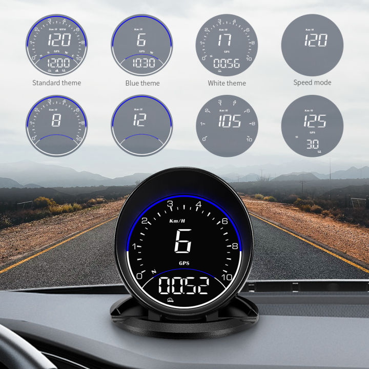 Car HUD Display, HUD Head Up Display High Definition Speedometer Car Safe  Driving Computer Speed and Voltage Alarm for All Vehicles, 3D Reflection  Display
