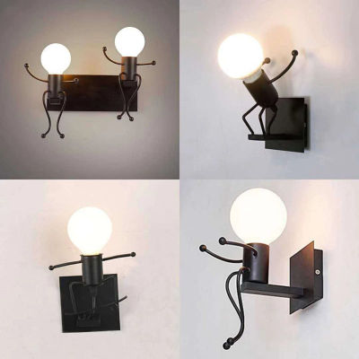 Creative LED wall lamp chandelier 5W 7W Nordic small bedroom bedside lamp childrens room living room decorative lamp