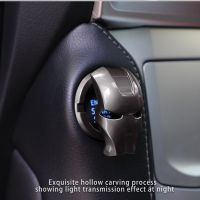 Car Goods Iron Man Car Interior Engine Ignition Start Stop Push Button Switch Button Cover Trim Car Sticker 3D Car Accessories