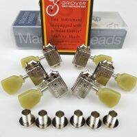 【Hot-Selling】 ของแท้ Grover Tuning Pegs Deluxe Vintage สไตล์กีตาร์หัว Tuners สำหรับ10Mm Lespaul กีตาร์ Chrome Silver Made In