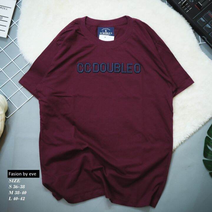 เสื้อยืดแขนสั้นงานปักนูน-cc-oo-no-39-มีเก็บปลายทาง