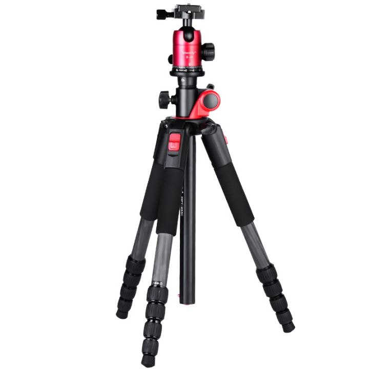 แมนบิลี-mpt-255c-ขาตั้งกล้องมืออาชีพขาตั้งกล้องสามขาขนาดกะทัดรัดแบบขวางสำหรับ-canon-nikon-sony-กล้อง-dslr-วิดีโอ-dv
