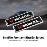 1 คู่ Honda โลโก้สติกเกอร์โลหะผสมอุปกรณ์เสริมภายนอกรถยนต์ Decals สัญลักษณ์รถประตูด้านข้างป้ายสำหรับ Honda Civic 2017 CRV 2008 fit JAZZ HRV