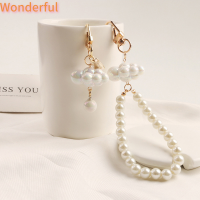 ?【Lowest price】Wonderful ห่วงโซ่หูฟังลูกปัดเมฆมุกกระเป๋าใส่พวงกุญแจรถยนต์